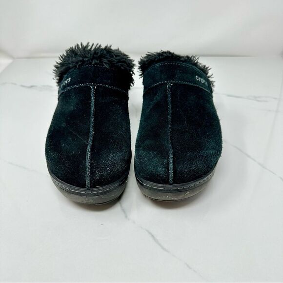 Crocs Faux Suede Fur Lined Clogs- Size 8 - Picture 2 of 14